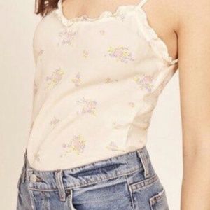 Reformation Fiddle Ruffle Floral Cami